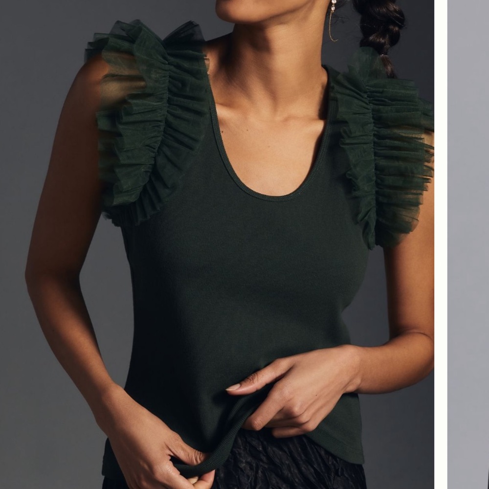 Dolan Tulle Sleeve Tank Top